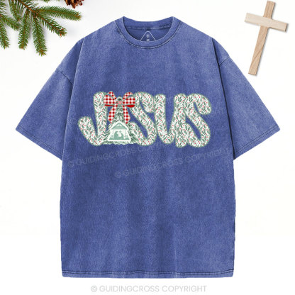 Jesus Christian Christmas Washed T-Shirt