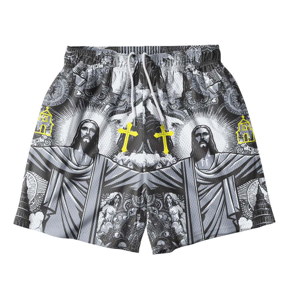Jesus Christian Mesh Shorts