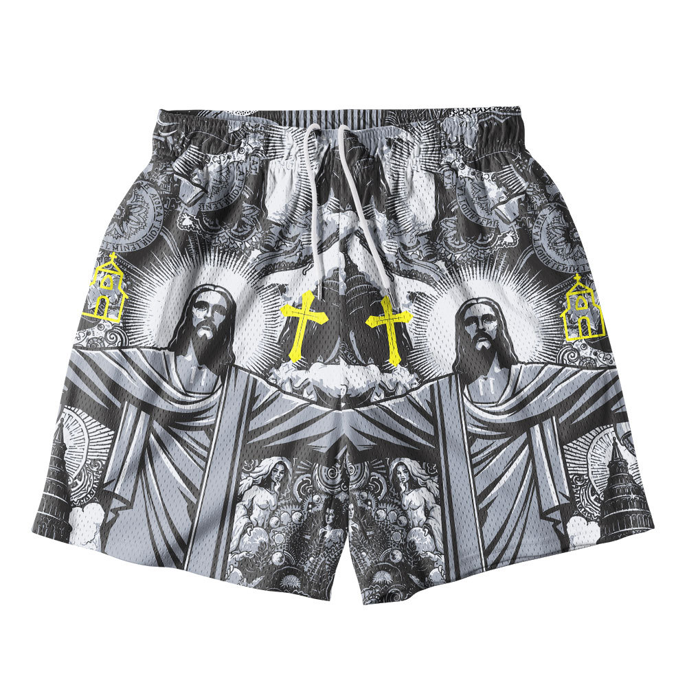 Jesus Christian Mesh Shorts