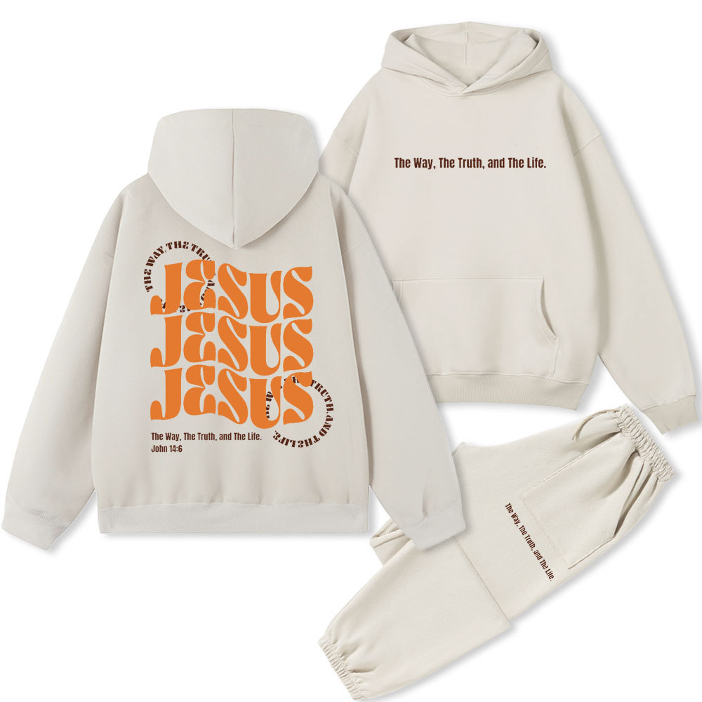 Jesus Christian Premium Fleece Hoodie Set