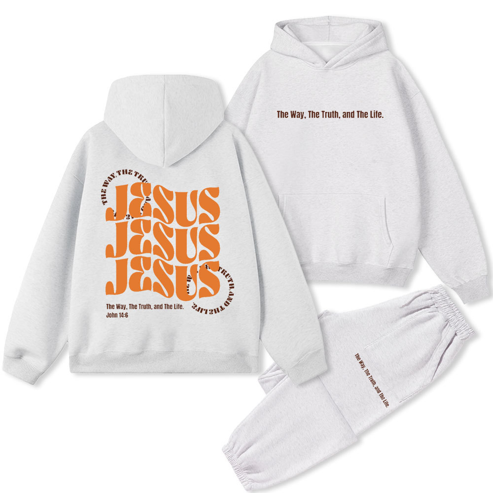 Jesus Christian Premium Fleece Hoodie Set