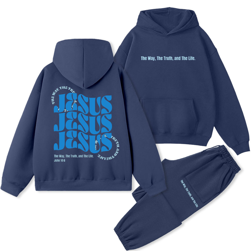 Jesus Christian Premium Fleece Hoodie Set