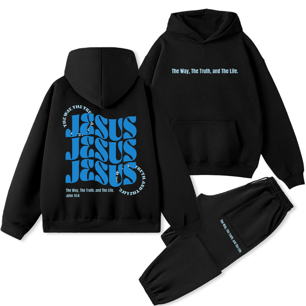 Jesus Christian Premium Fleece Hoodie Set