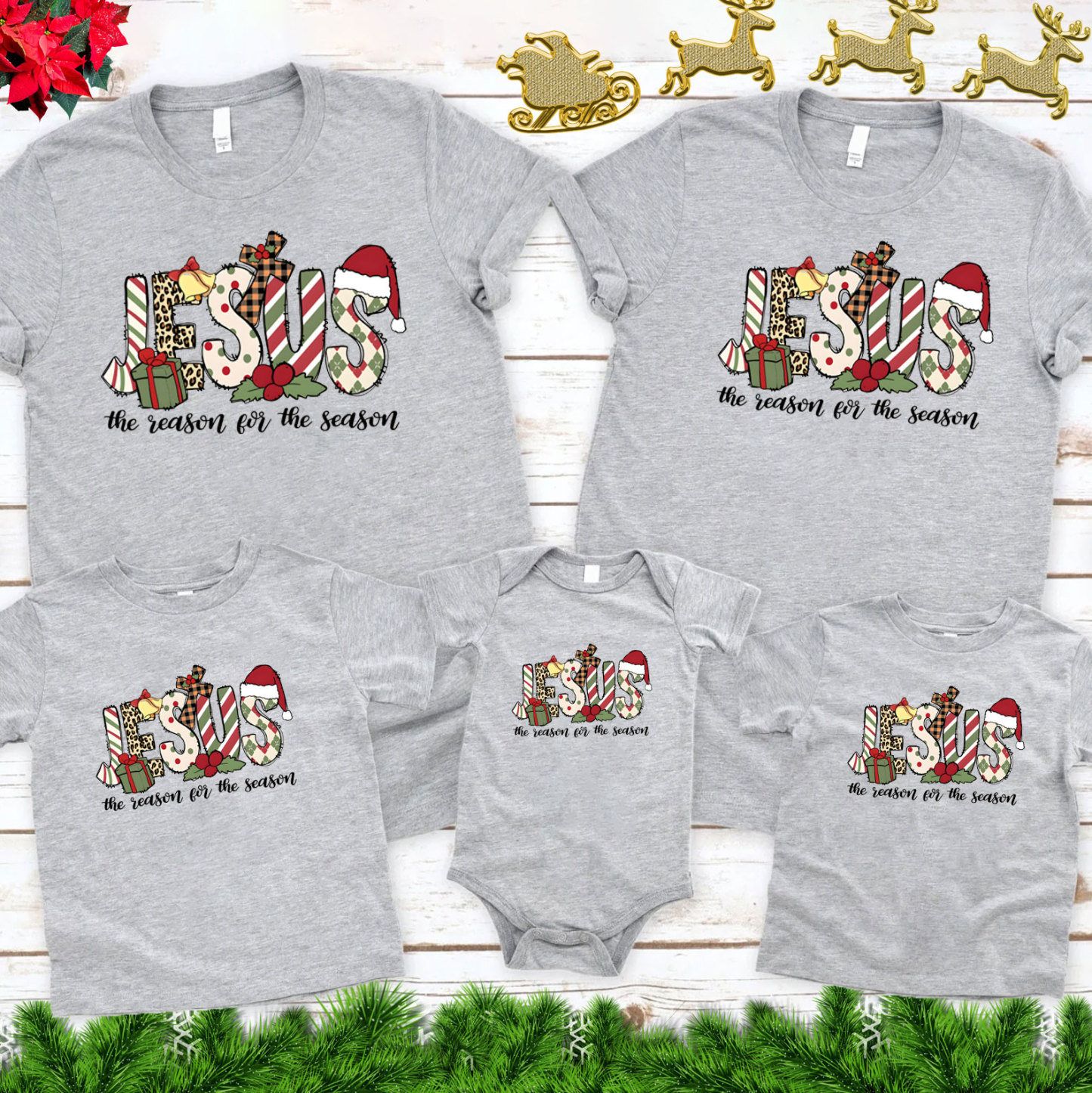 Jesus Christmas Family Matching Shirts