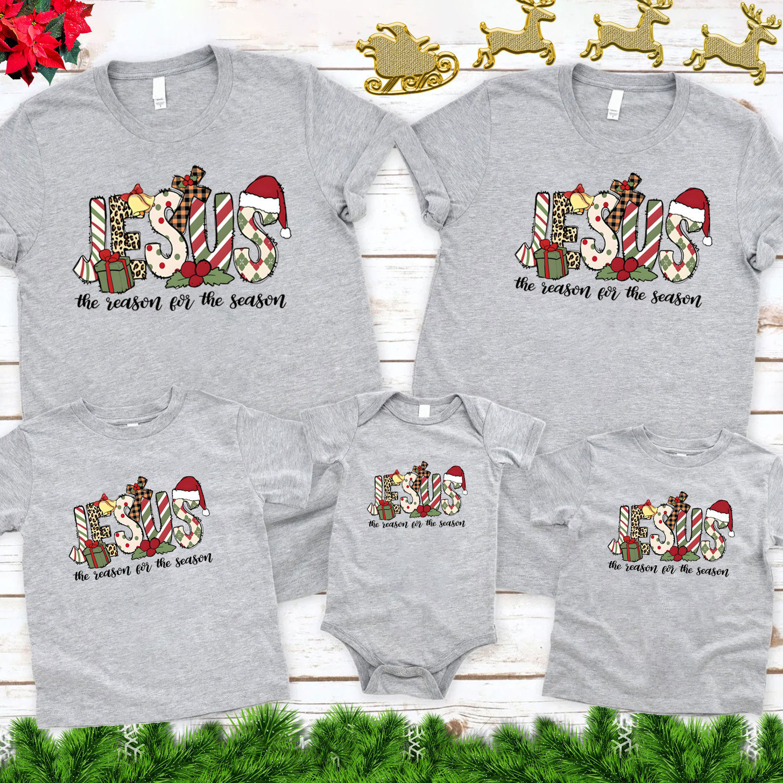 Jesus Christmas Family Matching Shirts
