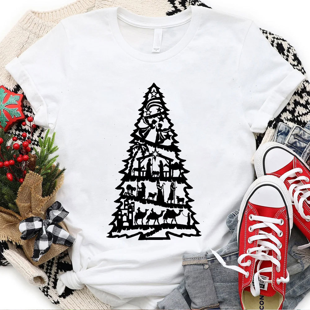Jesus Christmas Tree Christian T-Shirt