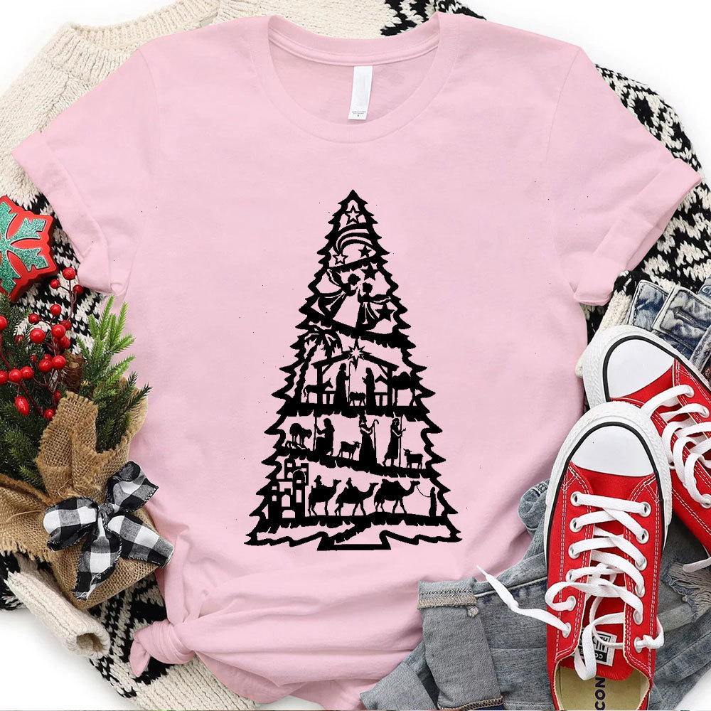 Jesus Christmas Tree Christian T-Shirt