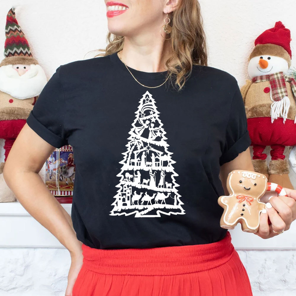 Jesus Christmas Tree Christian T-Shirt