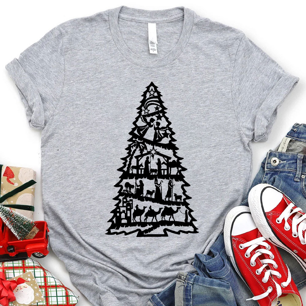 Jesus Christmas Tree Christian T-Shirt