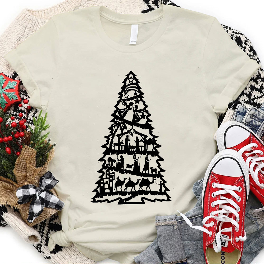 Jesus Christmas Tree Christian T-Shirt