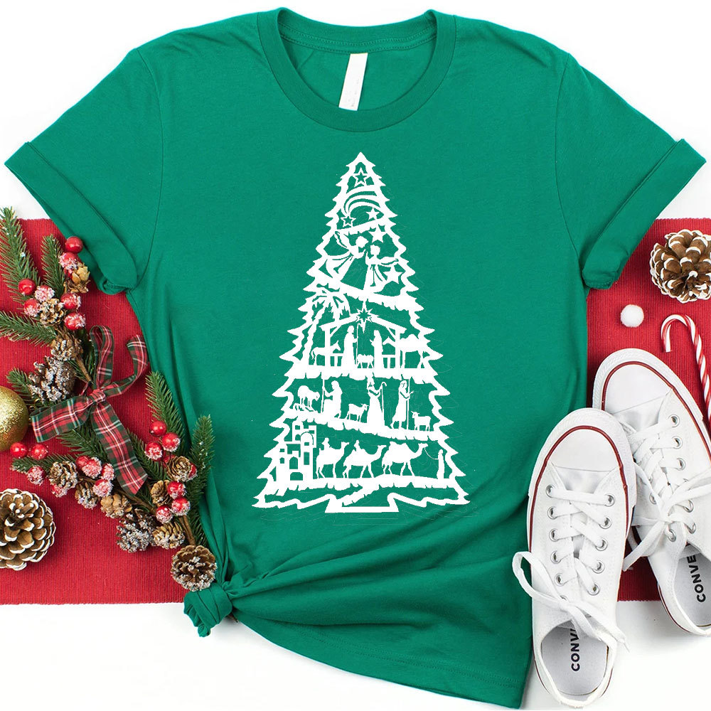 Jesus Christmas Tree Christian T-Shirt