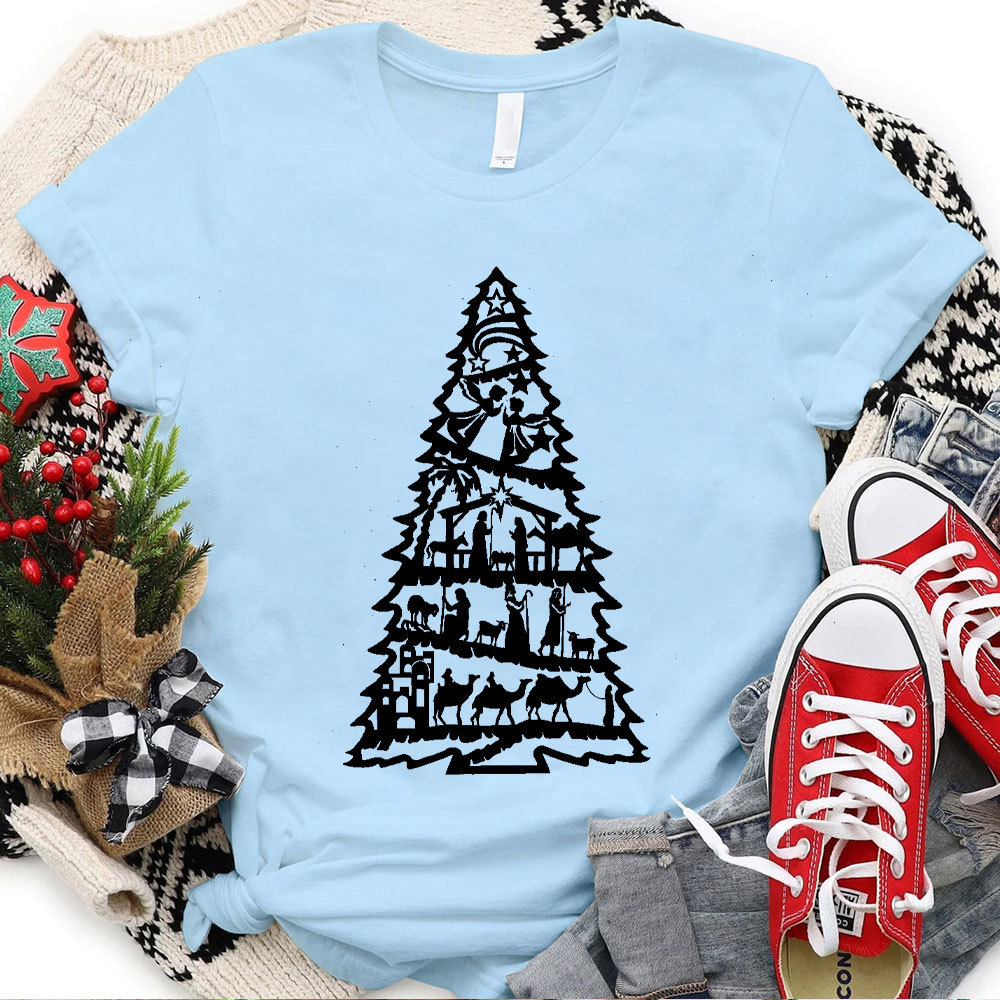 Jesus Christmas Tree Christian T-Shirt
