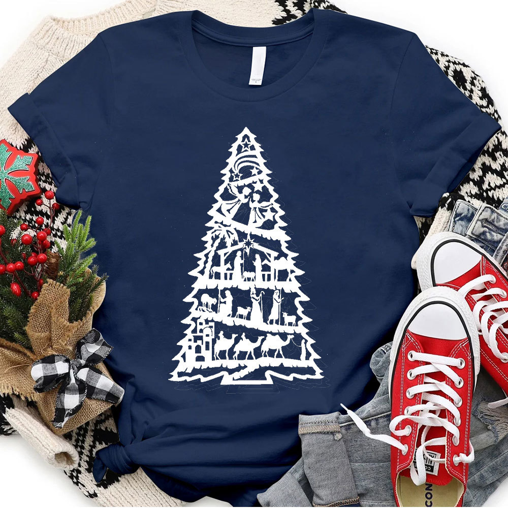 Jesus Christmas Tree Christian T-Shirt