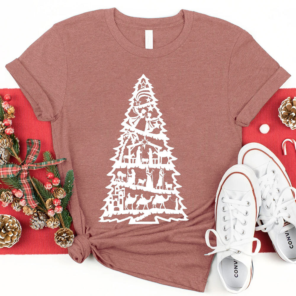Jesus Christmas Tree Christian T-Shirt