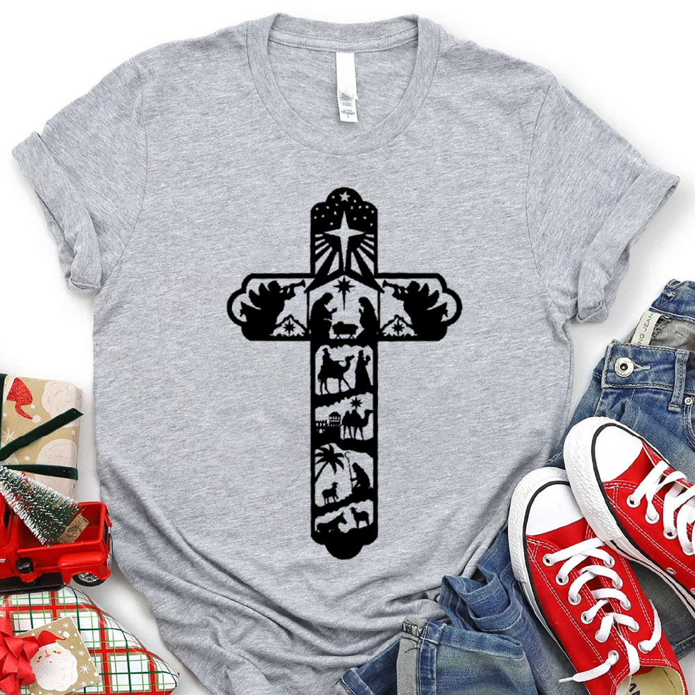 Jesus Cross Christian Christmas T-Shirt