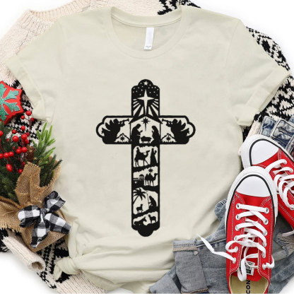 Jesus Cross Christian Christmas T-Shirt