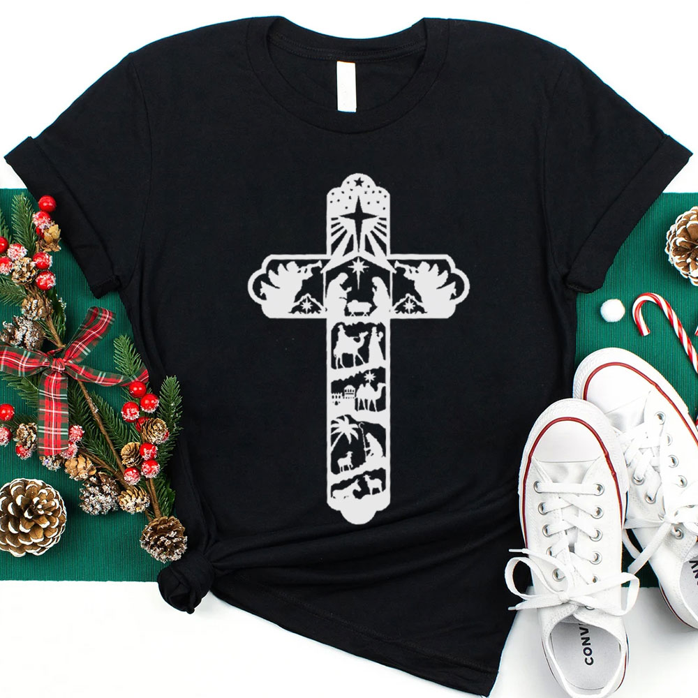 Jesus Cross Christian Christmas T-Shirt