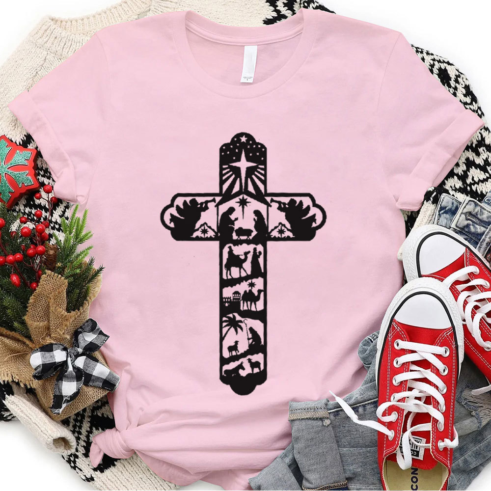 Jesus Cross Christian Christmas T-Shirt