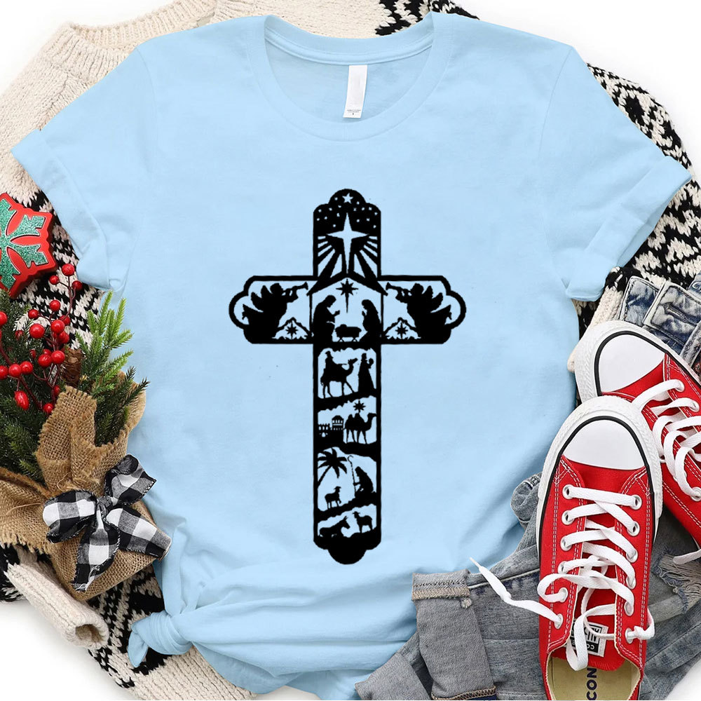 Jesus Cross Christian Christmas T-Shirt