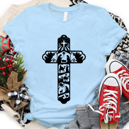 Jesus Cross Christian Christmas T-Shirt