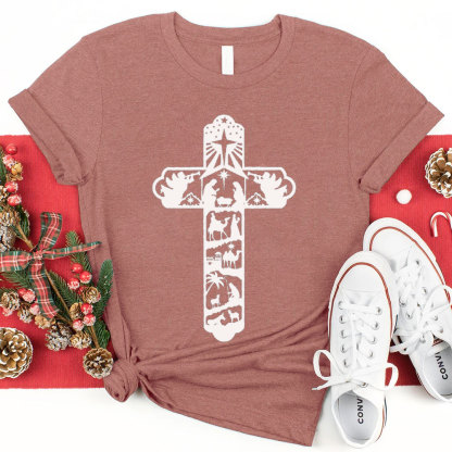 Jesus Cross Christian Christmas T-Shirt
