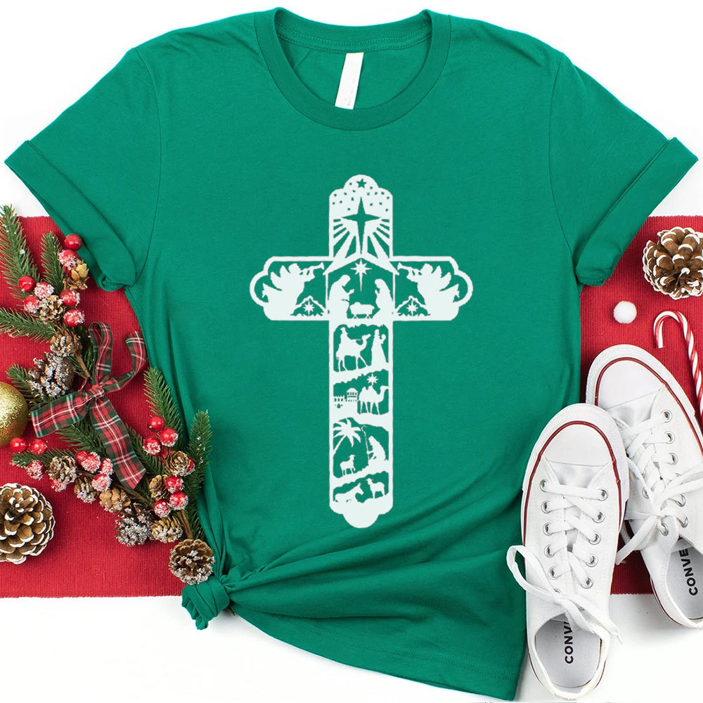 Jesus Cross Christian Christmas T-Shirt