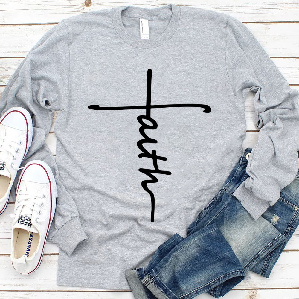 Jesus Cross Christian Long Sleeve T-Shirt