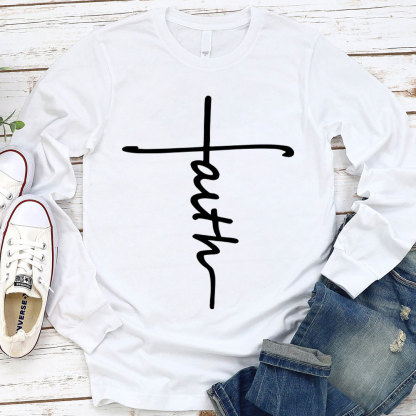 Jesus Cross Christian Long Sleeve T-Shirt