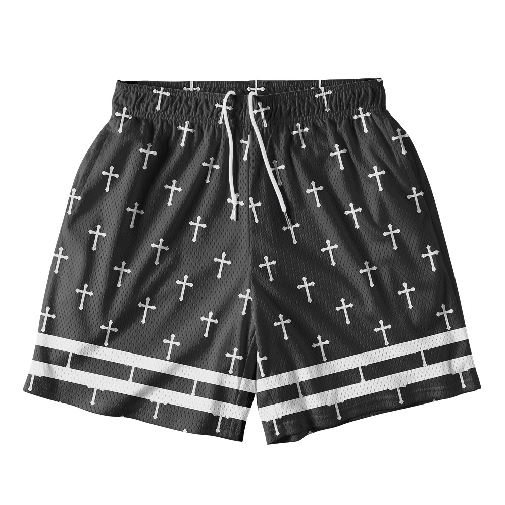 Jesus Cross Christian Mesh Shorts