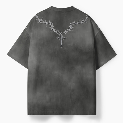 Jesus Cross Oversized All-Over Print Christian T-Shirt