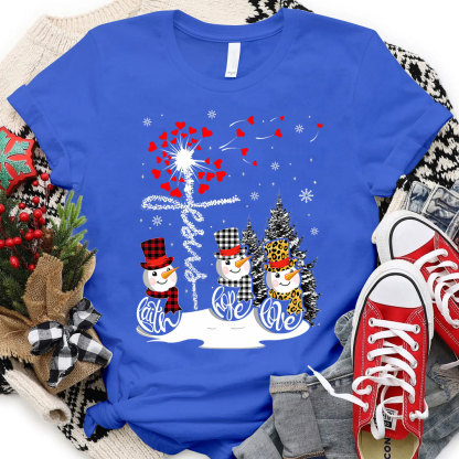 Jesus Cross Snowman Christian T-Shirt