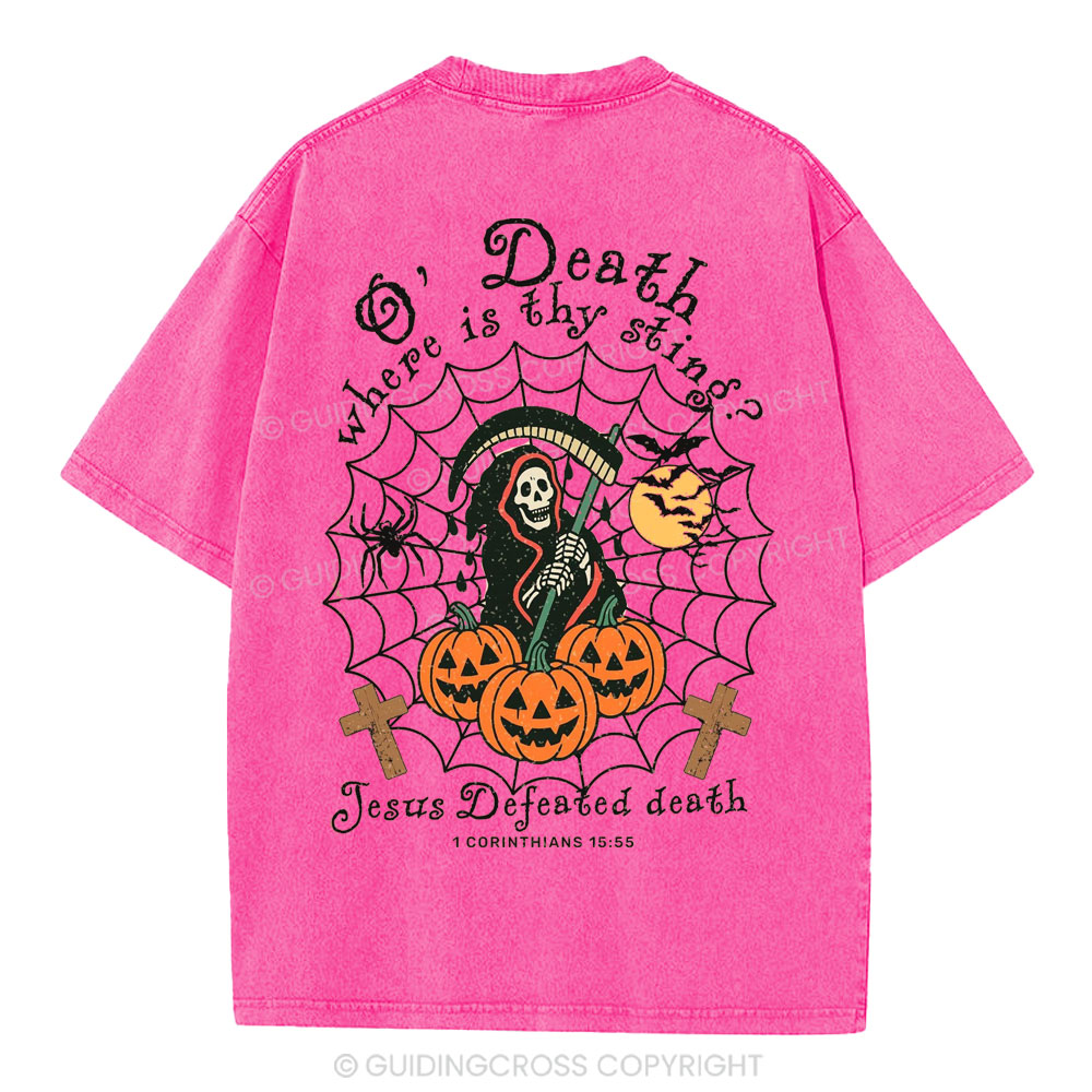 Jesus Defeated Death Christian Washed T-Shirt