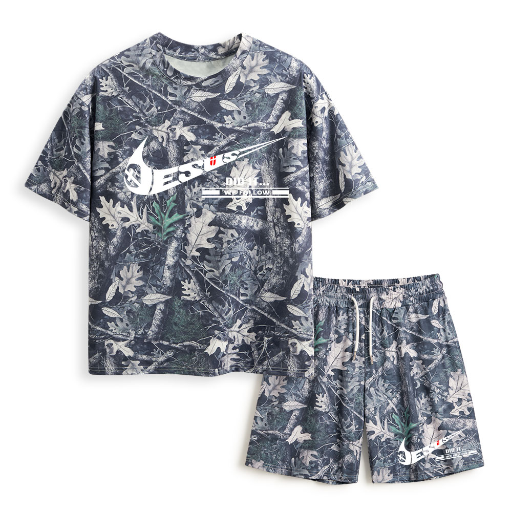 Jesus Did It Christian Camo T-Shirt & Shorts