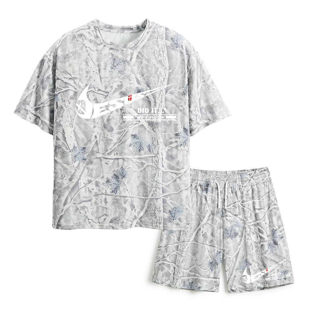 Jesus Did It Christian Camo T-Shirt & Shorts