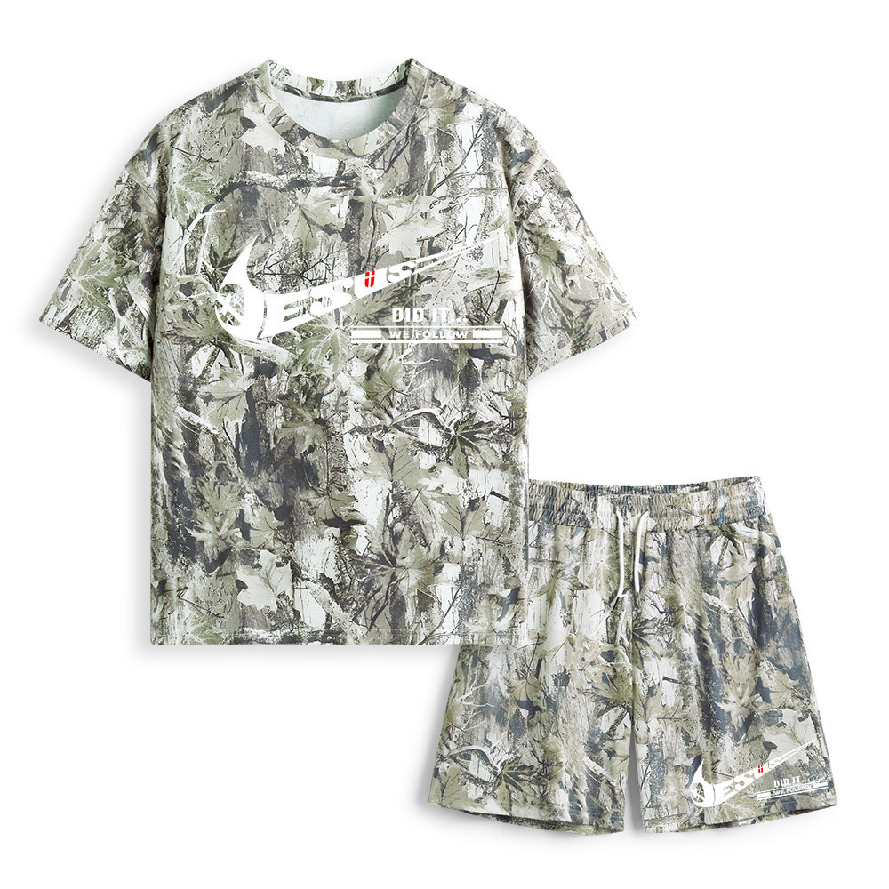 Jesus Did It Christian Camo T-Shirt & Shorts