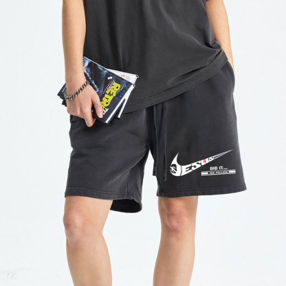Jesus Did It Christian Washed Shorts