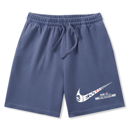 Jesus Did It Christian Washed Shorts