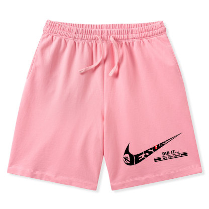 Jesus Did It Christian Washed Shorts