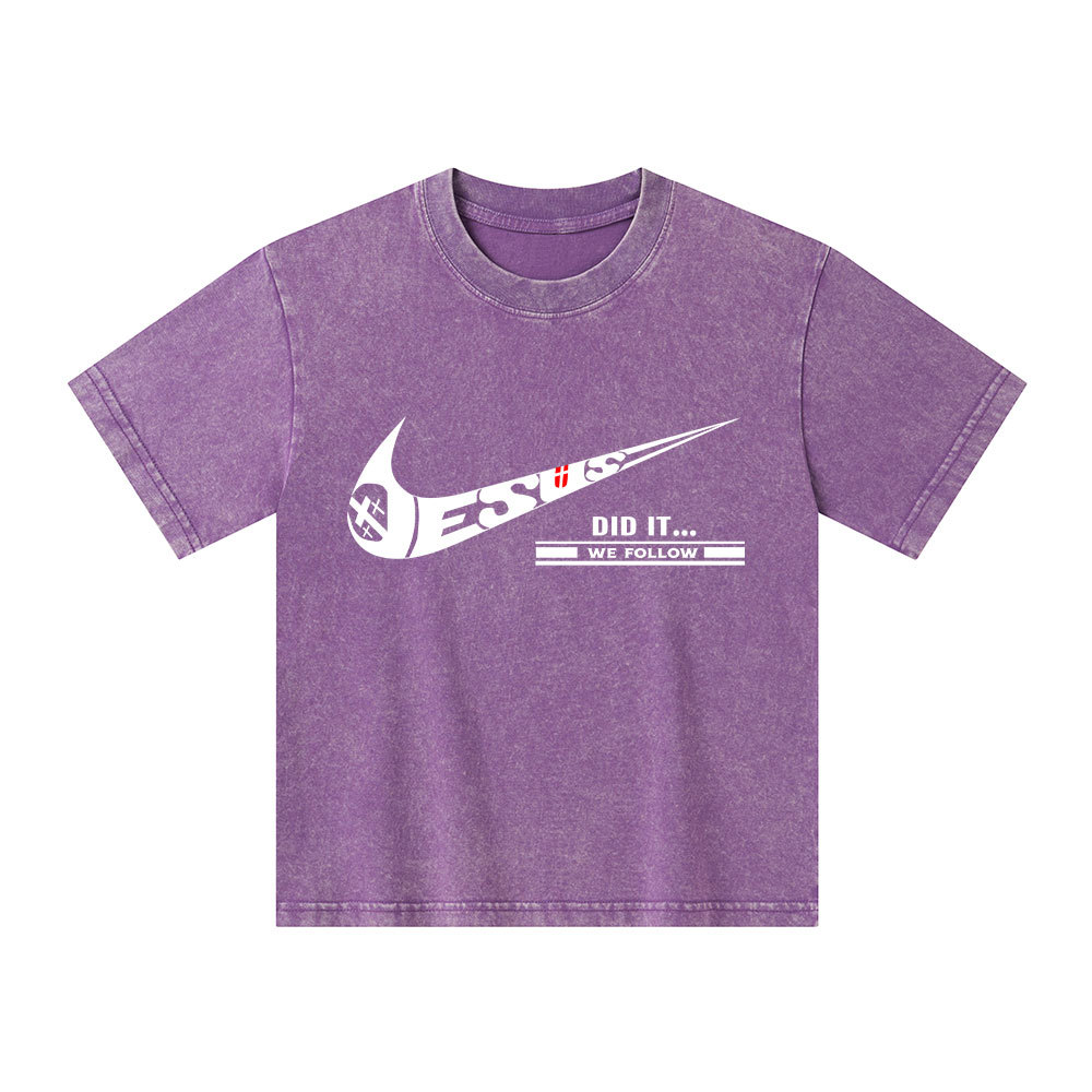 Jesus Did It Christian Washed T-Shirt