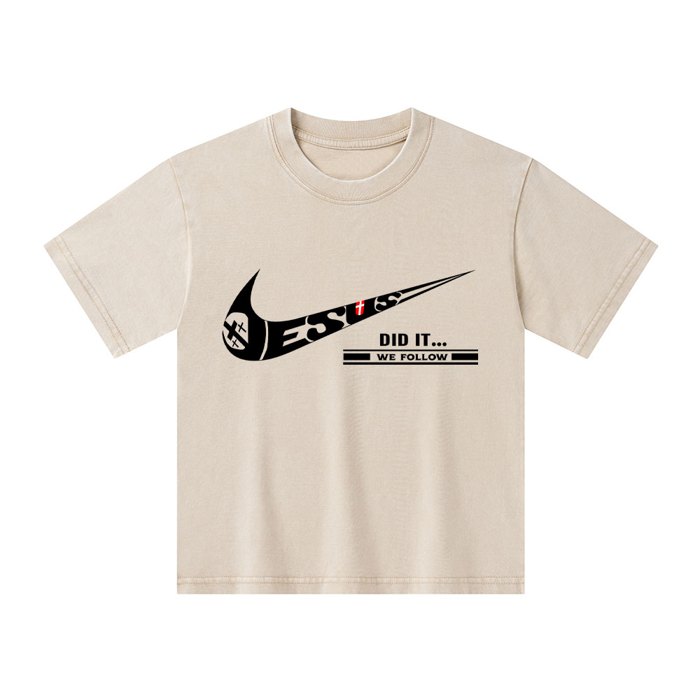 Jesus Did It Christian Washed T-Shirt