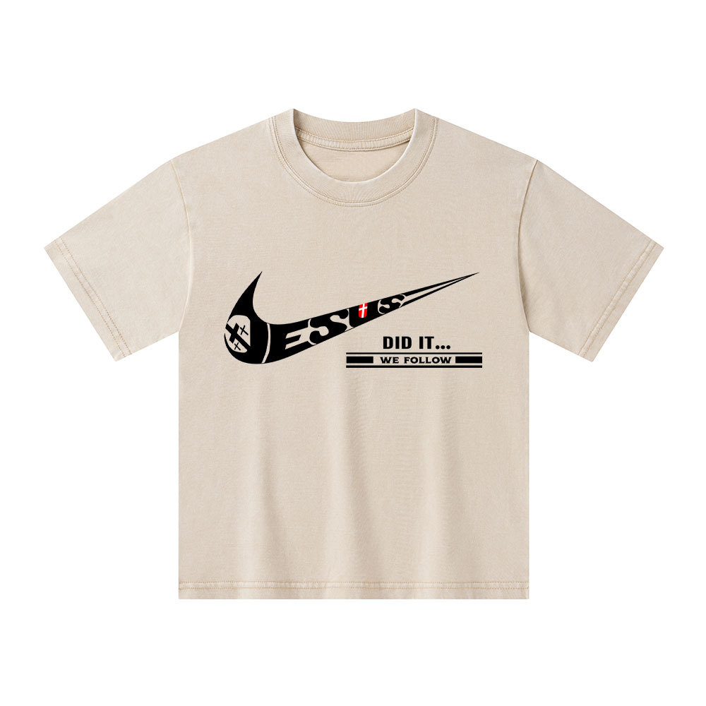 Jesus Did It Christian Washed T-Shirt