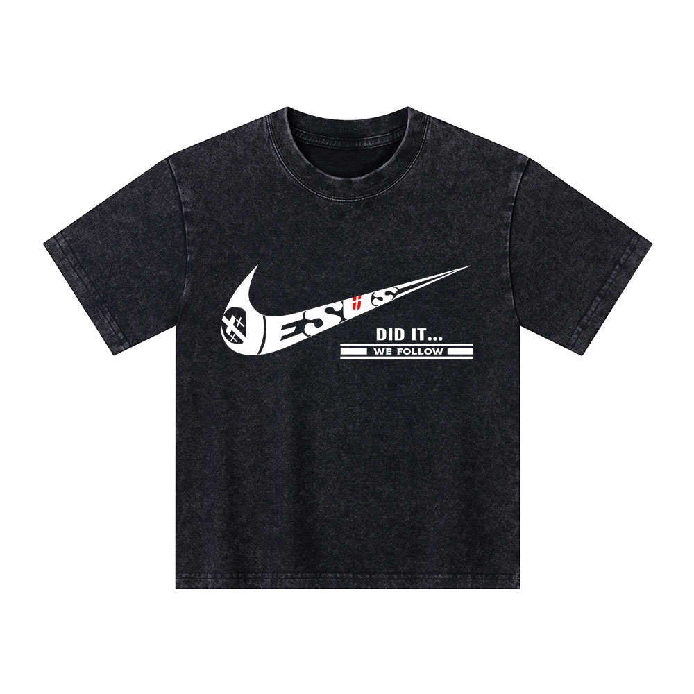 Jesus Did It Christian Washed T-Shirt