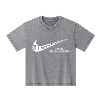 Jesus Did It Christian Washed T-Shirt