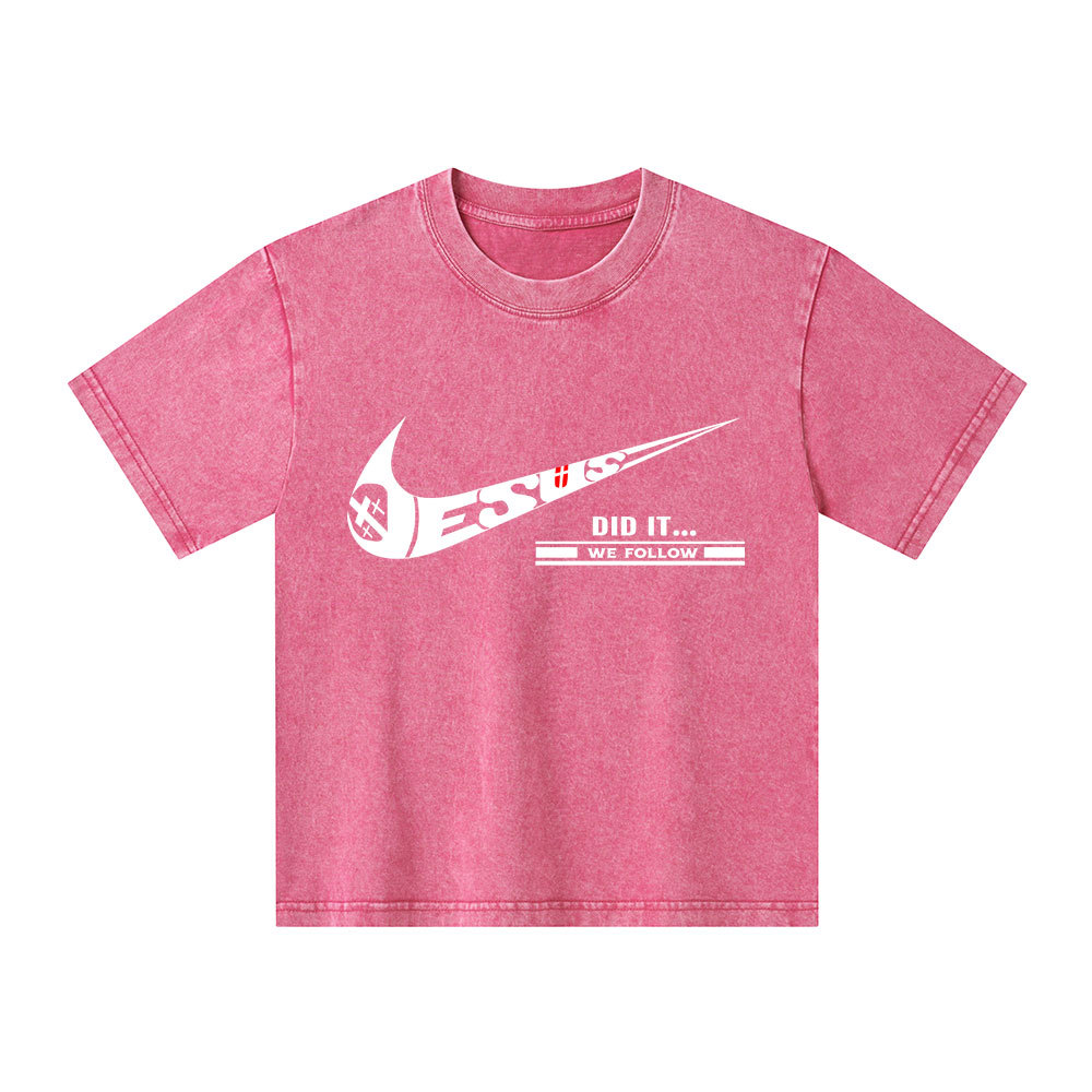 Jesus Did It Christian Washed T-Shirt