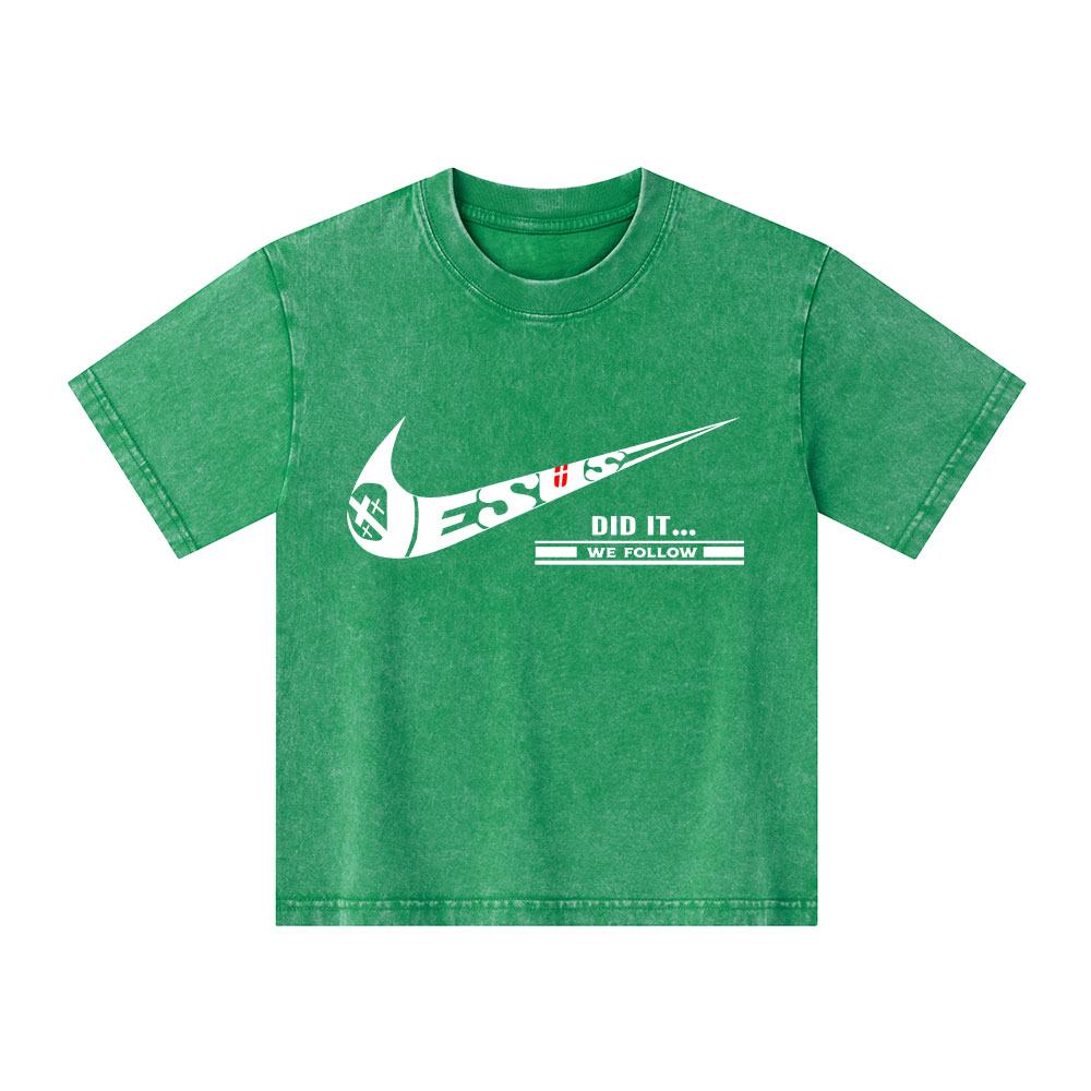 Jesus Did It Christian Washed T-Shirt