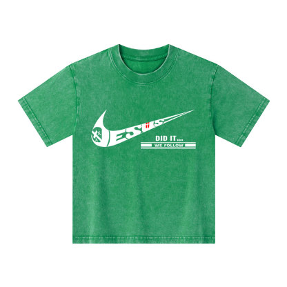 Jesus Did It Christian Washed T-Shirt