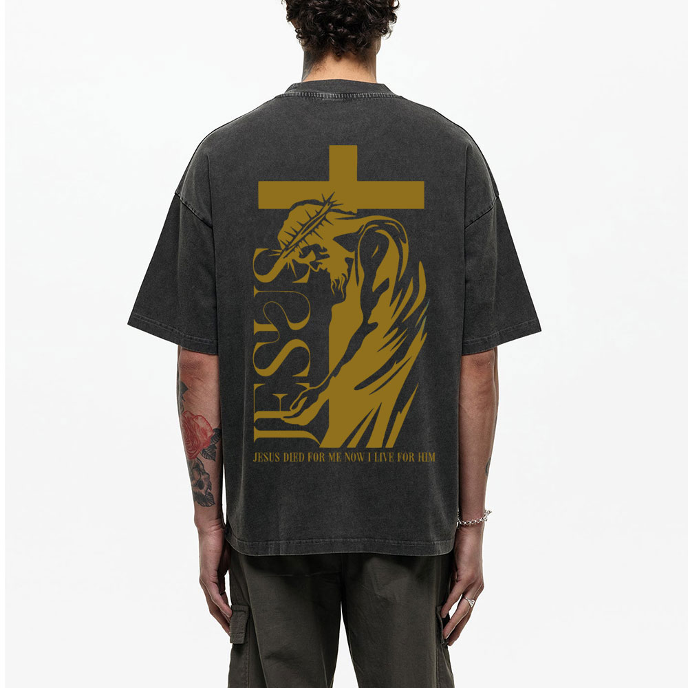 Jesus Died For Me Chirstian Washed T-Shirt