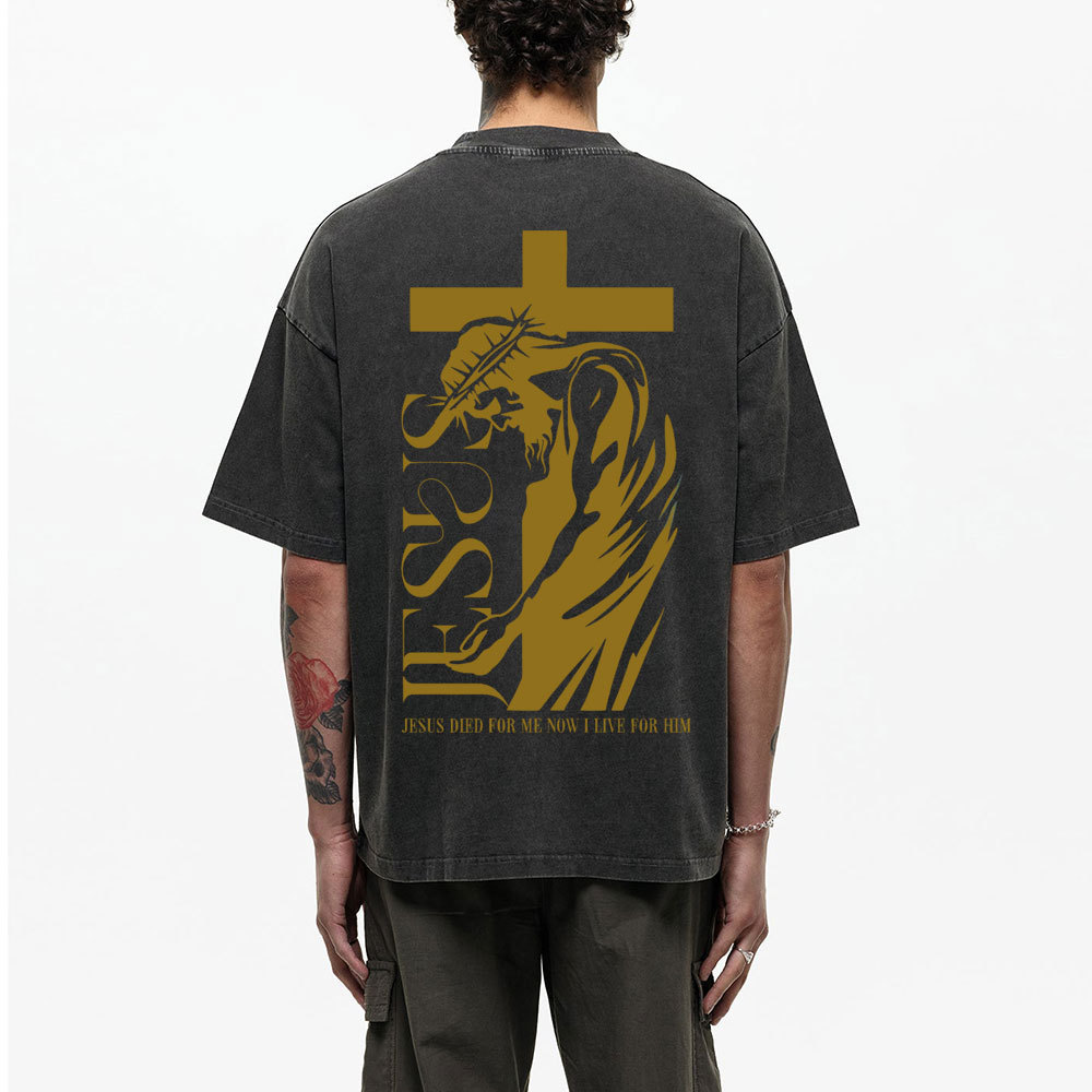Jesus Died For Me Chirstian Washed T-Shirt
