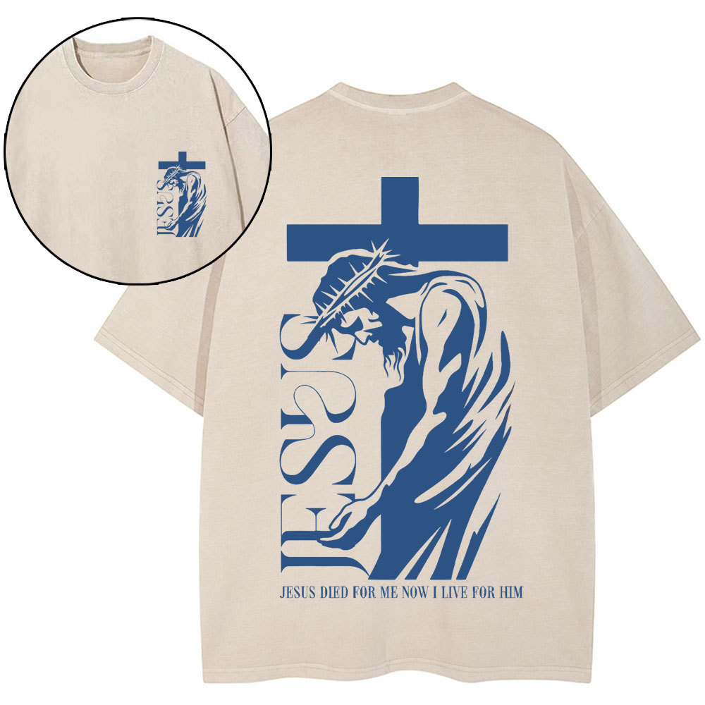 Jesus Died For Me Chirstian Washed T-Shirt