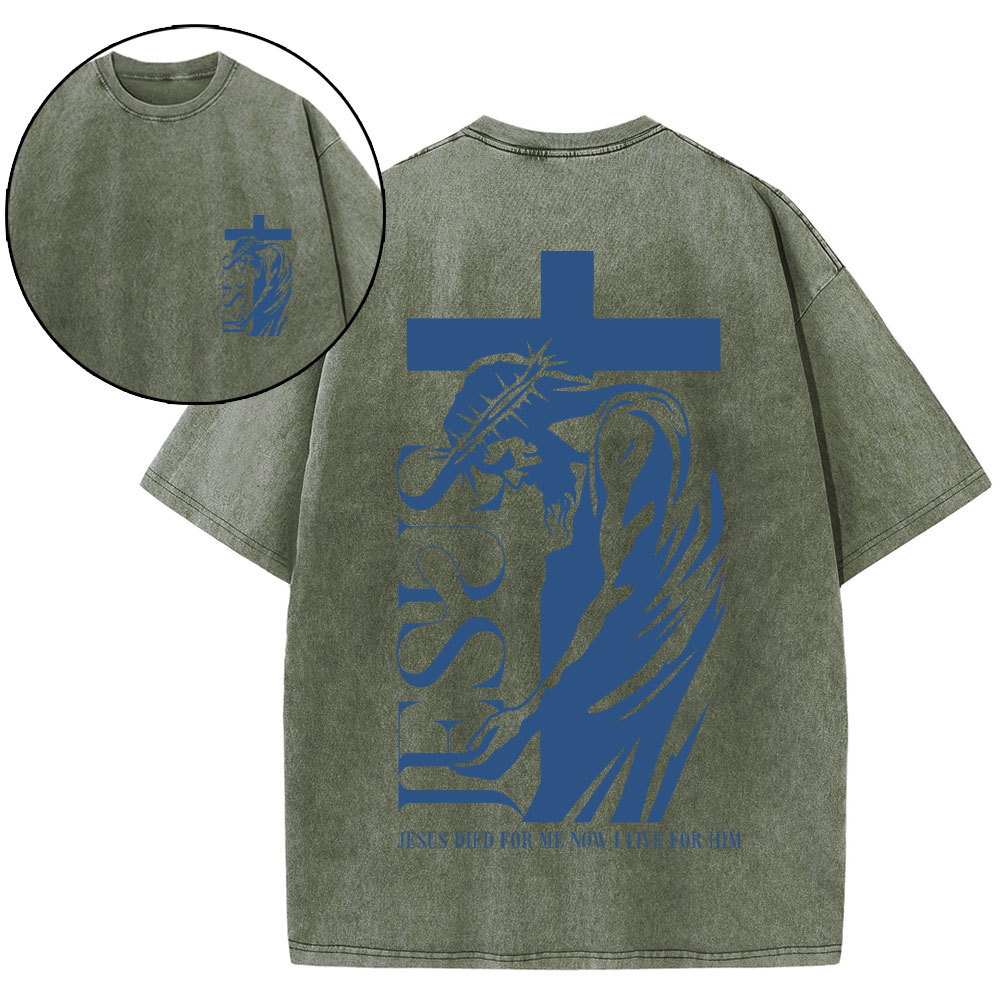 Jesus Died For Me Chirstian Washed T-Shirt